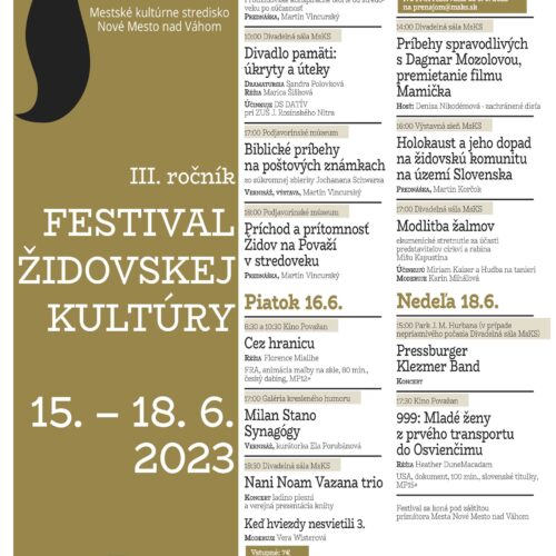 Festival židovskej kultúry 2023